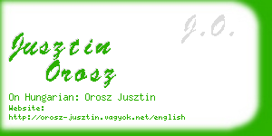 jusztin orosz business card